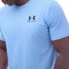 imageUnder Armour Mens Sportstyle Left Chest Short Sleeve TShirt469 Horizon Blue   Black