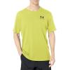 imageUnder Armour Mens Sportstyle Left Chest Short Sleeve TShirt743 Lime Yellow   Black