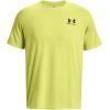 imageUnder Armour Mens Sportstyle Left Chest Short Sleeve TShirt743 Lime Yellow   Black
