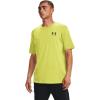 imageUnder Armour Mens Sportstyle Left Chest Short Sleeve TShirt743 Lime Yellow   Black
