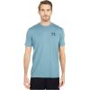 imageUnder Armour Mens Sportstyle Left Chest Short Sleeve TShirtLichen Blue 424Black