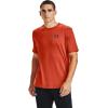 imageUnder Armour Mens Sportstyle Left Chest Short Sleeve TShirtRich Orange 830Mechanic Blue