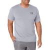 imageUnder Armour Mens Sportstyle Left Chest Short Sleeve TShirtSteel Light Heather 036Black