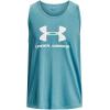 imageUnder Armour Mens UA Sportstyle Logo Tank433 Glacier Blue  White  White