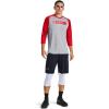 imageUnder Armour Mens Utility 34 20 TShirtSteel Full Heather 036Red