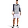 imageUnder Armour Mens Utility 34 20 TShirtSteel Full Heather 038Midnight Navy