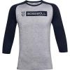 imageUnder Armour Mens Utility 34 20 TShirtSteel Full Heather 038Midnight Navy