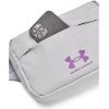 imageUnder Armour Unisex Adult Loudon Lite Waistband Crossbody014 Halo Gray  Castlerock  Provence Purple