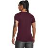 imageUnder Armour Womens HeatGear Armour ShortSleeve TShirt600 Dark Maroon   Iridescent