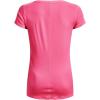 imageUnder Armour Womens HeatGear Armour ShortSleeve TShirt640 Pink Punk   Metallic Silver