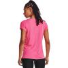 imageUnder Armour Womens HeatGear Armour ShortSleeve TShirt640 Pink Punk   Metallic Silver