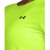 imageUnder Armour Womens HeatGear Armour ShortSleeve TShirt731 Highvis Yellow   Black