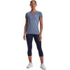imageUnder Armour Womens HeatGear Armour ShortSleeve TShirt767 Aurora Purple   Metallic Silver