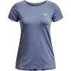 imageUnder Armour Womens HeatGear Armour ShortSleeve TShirt767 Aurora Purple   Metallic Silver