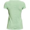 imageUnder Armour Womens HeatGear Armour ShortSleeve TShirtAqua Foam 335Metallic Silver