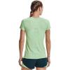 imageUnder Armour Womens HeatGear Armour ShortSleeve TShirtAqua Foam 335Metallic Silver