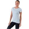 imageUnder Armour Womens HeatGear Armour ShortSleeve TShirtAtlas Green 189Metallic Silver