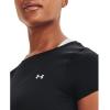 imageUnder Armour Womens HeatGear Armour ShortSleeve TShirtBlack 001Metallic Silver