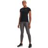 imageUnder Armour Womens HeatGear Armour ShortSleeve TShirtBlack 001Metallic Silver