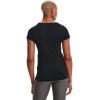 imageUnder Armour Womens HeatGear Armour ShortSleeve TShirtBlack 001Metallic Silver