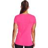 imageUnder Armour Womens HeatGear Armour ShortSleeve TShirtCerise 653Metallic Silver