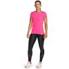 imageUnder Armour Womens HeatGear Armour ShortSleeve TShirtCerise 653Metallic Silver