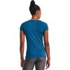 imageUnder Armour Womens HeatGear Armour ShortSleeve TShirtCruise Blue 899Metallic Silver
