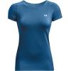 imageUnder Armour Womens HeatGear Armour ShortSleeve TShirtCruise Blue 899Metallic Silver