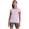 imageUnder Armour Womens HeatGear Armour ShortSleeve TShirtCrystal Lilac 570Metallic Silver