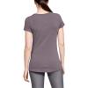 imageUnder Armour Womens HeatGear Armour ShortSleeve TShirtFlint 033Metallic Silver