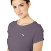 imageUnder Armour Womens HeatGear Armour ShortSleeve TShirtFlint 033Metallic Silver