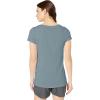 imageUnder Armour Womens HeatGear Armour ShortSleeve TShirtHushed Turquoise 396Metallic Silver