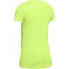 imageUnder Armour Womens HeatGear Armour ShortSleeve TShirtLime Fizz 291Metallic Silver
