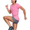 imageUnder Armour Womens HeatGear Armour ShortSleeve TShirtLipstick 691Metallic Silver