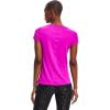 imageUnder Armour Womens HeatGear Armour ShortSleeve TShirtMeteor Pink 660Metallic Silver