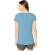 imageUnder Armour Womens HeatGear Armour ShortSleeve TShirtMobile Blue 485Metallic Silver