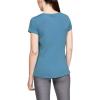 imageUnder Armour Womens HeatGear Armour ShortSleeve TShirtMobile Blue 485Metallic Silver