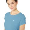 imageUnder Armour Womens HeatGear Armour ShortSleeve TShirtMobile Blue 485Metallic Silver