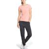 imageUnder Armour Womens HeatGear Armour ShortSleeve TShirtPeach Frost 845Metallic Silver