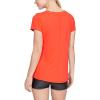 imageUnder Armour Womens HeatGear Armour ShortSleeve TShirtPeach Plasma 836Metallic Silver