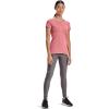 imageUnder Armour Womens HeatGear Armour ShortSleeve TShirtPink Clay 663Metallic Silver