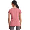 imageUnder Armour Womens HeatGear Armour ShortSleeve TShirtPink Clay 663Metallic Silver