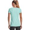 imageUnder Armour Womens HeatGear Armour ShortSleeve TShirtSea Mist 936Metallic Silver