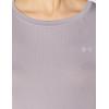 imageUnder Armour Womens HeatGear Armour ShortSleeve TShirtSlate Purple 585Metallic Silver