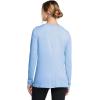 imageUnder Armour Womens Heatgear Longsleeve TShirt466 Horizon Blue   White