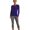 imageUnder Armour Womens Heatgear Longsleeve TShirt468 Sonar Blue   Iridescent