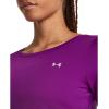 imageUnder Armour Womens Heatgear Longsleeve TShirt573 Mystic Magenta   Metallic Silver