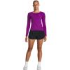 imageUnder Armour Womens Heatgear Longsleeve TShirt573 Mystic Magenta   Metallic Silver