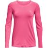 imageUnder Armour Womens Heatgear Longsleeve TShirt640 Pink Punk   Metallic Silver