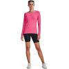 imageUnder Armour Womens Heatgear Longsleeve TShirt640 Pink Punk   Metallic Silver